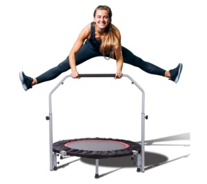 Trambulina pentru adulti si copii, rezistenta maxima 120 kg, diametru 102 cm, inaltime maxima maner 100 cm