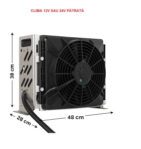 Aer condiționat auto SLIM 24V , 21000 BTU, aparat de răcire, climă staționară SLIM pentru auto rulotă, camion, camping, posibilitate încărcare la panou solar - DenisNetwork™ - Img 3