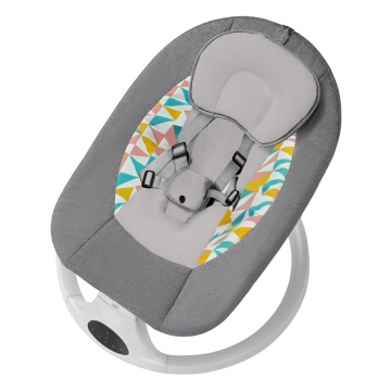 Balansoar electric bebeluși gri, leagăn cu legănare automată și telecomandă pentru nou-născuți, șezut moale cu husă detașabilă, model fără accesorii - Dr.Denis™