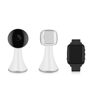 Cameră supraveghere bebeluși cu ecranul pe ceas - Baby monitor cu monitorizare wireless, infraroșu, vedere nocturnă, senzor temperatură, cântece de leagăn - Img 4