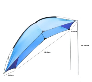 Cort/umbrar auto,multifuncțional,modular dimensine 400cm*200cm*2.45cm - Img 5