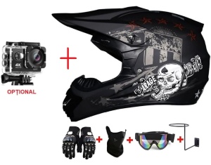Casca Cross Dark Skull full face pentru Motociclete, Dirt Bike, Enduro, ATV - Flytec™