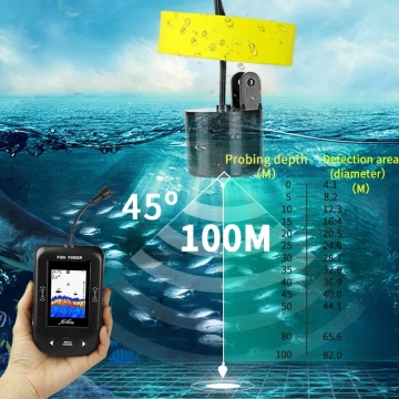 Sonar portabil de pescuit cu alarmă la detectarea peștilor