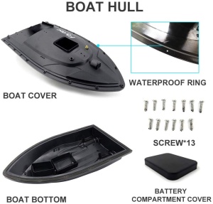 Flytec D11 remote control fishing boat/boat, RESEALED, 2 tanks, 2 motors, 2 5200mAh batteries - Img 6
