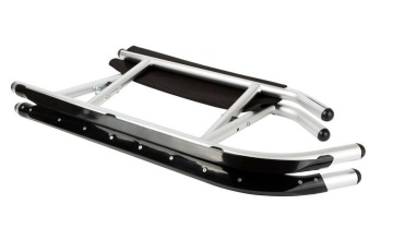 Sanie de 90 x 37 x 24 cm, în gri și negru, pentru sport de iarnă