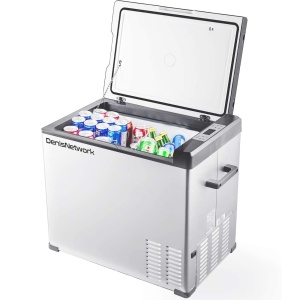 Frigider 40l auto rulotă, camion, dube 3,5t alimentare brichetă la 12-24V, baterii panou solar, rezistent la vibrații, cu compresor cu congelare -20°C - Img 9