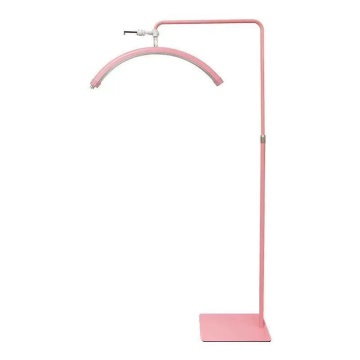 Lampă Semilună LED Profesională MoonLight 60 cm, 40W, Lumină Reglabilă, Telecomandă și Suport Telefon – Manichiură, Gene, Cosmetică - Img 2