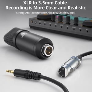Microfon Profesional Maono Condensator pentru Studio, cu Stand Metalic pentru Podcast, Gaming, Streaming, YouTube, Voice Over, Studio, Home Recording - Img 5