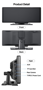 Navigație universală portabilă, Android Auto, Apple CarPlay prin Wi-Fi, 7Inch, Display HD - Img 3