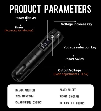 Mânerul aparatului de tatuat Pen Xnet Thunderbolt