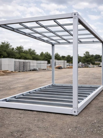 Ramă container monobloc din oțel pentru spații modulare locuit birou sau șantier 4m 6m