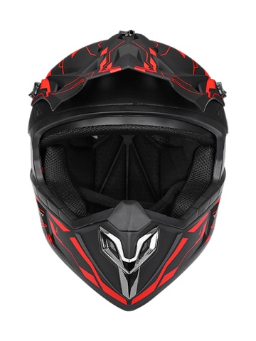 RedLine Moto Cross Helmet Set with Gloves, Goggles, Balaclava and Wall Mount for Motorcycles, Dirt Bike, Enduro, Atv, Size S, M, L, XL - Flytec - Img 4