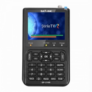 Satfinder cu imagine live - SATLINK SP-2100 FHD DVB-S2 Digital - Aparat reglat antene parabolice satelit cu tuner inclus - Img 1
