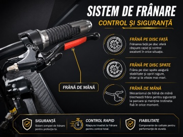 Scuter electric ,Motocicletă / Trotinetă 36V-500W 10Ah cu șezut reglabil, , Închidere la cheie,Seniori - Img 8