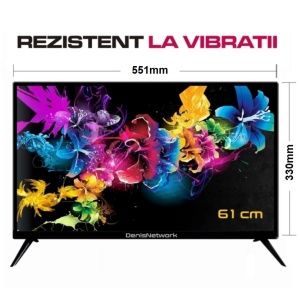 Televizor auto 61cm rezistent la vibratii CI+ DVBS2 LED HD pentru rulota si camion - DenisNetwork™