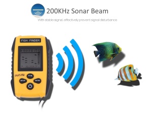 Sonar Fish Finder portabil cu ecran LCD, pentru pescărie, pentru localizarea peștilor, determinării adâncimii apei la mare, lac, râu sau baltă - Img 7