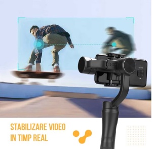 Stabilizator Gimbal pe 3 Axe Auto, Face Tracking, Control Zoom, Time Lapse, 4000 mAh, Conectivitate Bluetooth, Accesorii Incluse - Img 4