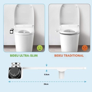 Bideu non-electric alb ideal pentru băi mici și apartamente