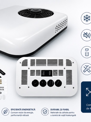 Aer conditionat auto de plafon 12V 24V cu panou de control si functii multiple - Dittom™
