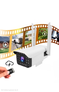 Cameră de supraveghere Wi-Fi interior/ exterior cu conectare la telefon / PC, rezistentă la apă, senzor ONVIF