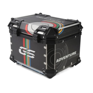 Метална кутия за съхранение на мотоциклет, алуминиев горен куфар GS Adventure 45L, интериор от изкуствена кожа, мотоциклет, УНИВЕРСАЛЕН монтажен комплект - Img 2