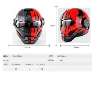 Casca Moto Full-Face/Integrala Personalizată Iron Man Rosu/Negru Mat