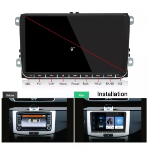 Навигация Volkswagen|Skoda|Seat с Android 11, CarPlay 2GB RAM 32 GB ROM, 9-инчов екран, предназначена за Golf 5, Golf 6, Jetta, Passat B6, CC, B7, Polo, Tiguan, Touran, Skoda, Seat - Img 7