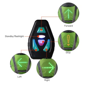 20l backpack, with signaling for bicycle or electric scooter, integrated remote control on the handlebar - Img 3