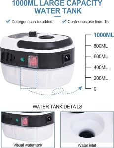 Aparat portabil cu abur, înaltă temperatură de curățare, 2500W - Img 2