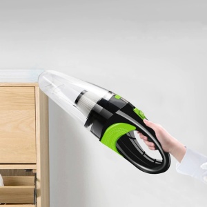 Aspirator auto umed-uscat portabil, fără fir, cu baterie proprie 2700mAh, cu încărcare la brichetă 12V sau 220V, car detailing cu filtru Hepa - Dittom™ - Img 2
