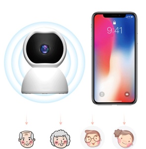 Camera supraveghere smart WI-FI, Monitor bebeluși, copii, animale, casa / Rotire 360 / Comunicare bidirecțională / Night vision cu detecție mișcare - Img 6