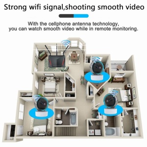 Cameră Wifi, Baby monitor, Cameră de supraveghere aplicație Tuya SMART home, Detectare mișcare, Comunicare audio - Img 4