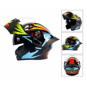 Cască modulară pentru motocross, scuter, unisex, cu lentile duble, ușoară, confortabilă și elegantă, integrală sau deschisă - Img 2