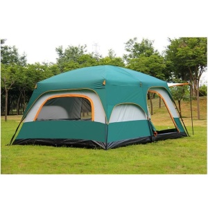 Cort de camping înalt, 4 persoane, cu terasă, 2 zone, 2 uși și 2 ferestre - Img 3