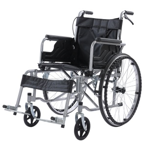Dr.Denis folding wheelchair, brakes on the handles, 24 inch rear wheels, 125 kg