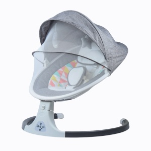 Electric Baby Swing, Baby Rocking Chair with Swing Steps, Protective Net, Bluetooth Connection, Remote Control, USB, Toys and Melodies - Img 2