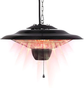 Hanging Patio Heater – Two Power Settings (800W and 2000W), Ideal for Outdoor Comfort