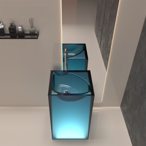 Infinity Glow - Lavoar pe podea din cristal pur și rășină