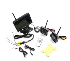 Kit marșarier /supraveghere wireless cu cameră și display de 7inch; 12V~24V, cu 2 camere pentru Camioane, Autocare, Bus-uri - Img 3