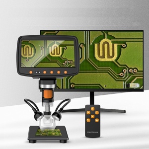 Microscop digital profesional portabil 1-1000X Dittom 10MP monitor 7 inch Full HD pentru reparații electroniști, bijutieri, analize medicale - Img 6