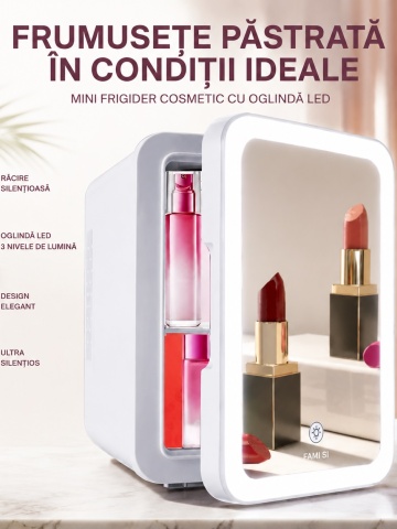 Mini Cosmetic Refrigerator for Skincare and Makeup, Cosmetics, Care Products – Cooling & Heating, 8l - Img 2