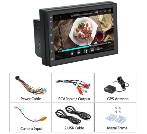 Navigație auto multimedia, 2 DIN, Android, GPS, Radio DVD Player Mp5, Video, 7 inch, WiFi - Img 5