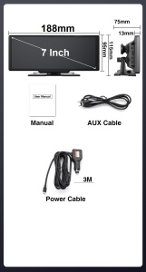 Navigație universală portabilă, Android Auto, Apple CarPlay prin Wi-Fi, 7Inch, Display HD - Img 4