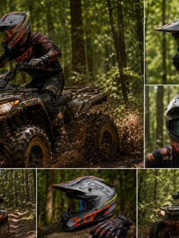 Premium Cross Rack Helmet Set with Gloves, Goggles, Balaclava for Motorcycles, Dirt Bike, Enduro, Atv - Flytec™ - Img 5
