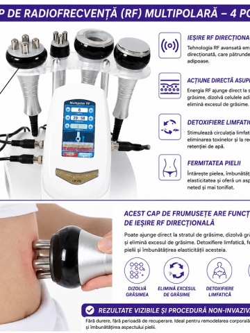Professional 4-in-1 Body Reshaping Device – 40KHz Cavitation, Multipolar Radiofrequency and Anti-Cellulite Vacuum - Img 6