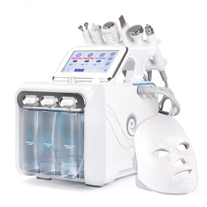 Professional skin device, Hydradermabrasion with Mask, Professional Cosmetic Device 7in1 H2O2, Hydroxygen Micro Bubble Jet, Blackhead Removal, Acne, Hydration, Lifting - Img 1