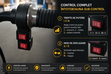 Scuter electric ,Motocicletă / Trotinetă 36V-500W 10Ah cu șezut reglabil, , Închidere la cheie,Seniori - Img 5