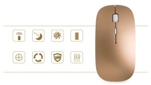 Set cadou / Kit tastatura, mouse, stilou, baterie externa si stick, wireless - Img 3