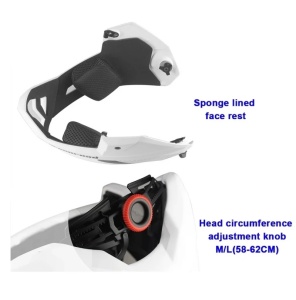 Set cască de bicicletă, MTB, Enduro Full Face Verde Fosforescent/Negru - Flytec™ - Img 4