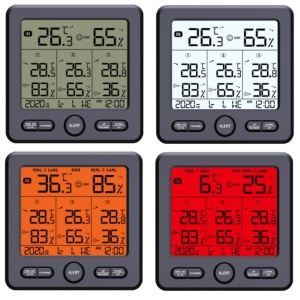 Termometru / Stație meteo / Termo-higrometru cu 3 senzori wireless de afișare temperatură și umiditatea din interior cât și de la exterior - Img 2